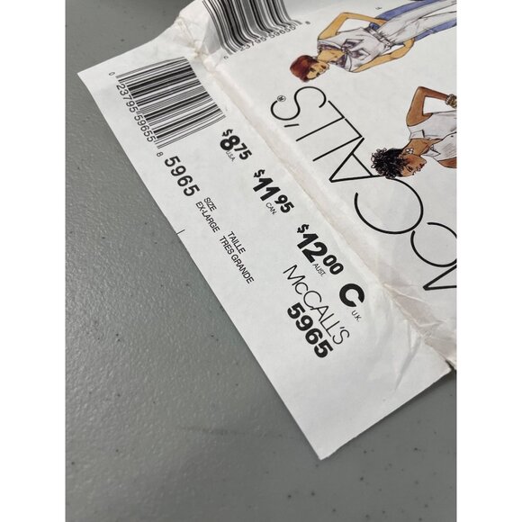 90s McCalls 5965 Misses Novelty Pants Sewing Pattern Size XL Vintage 1992 UNCUT - Picture 5 of 7